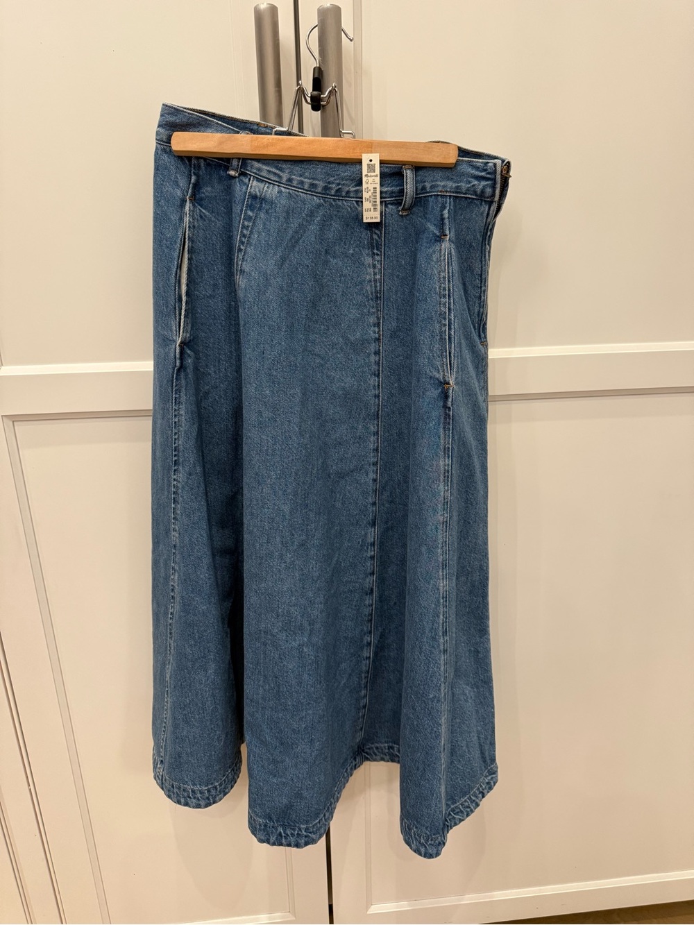 Madewell NWT Denim A-Line Midi Skirt